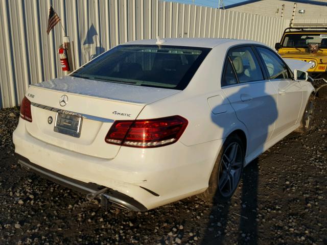 WDDHF8JB6EB021369 - 2014 MERCEDES-BENZ E 350 4MAT WHITE photo 4