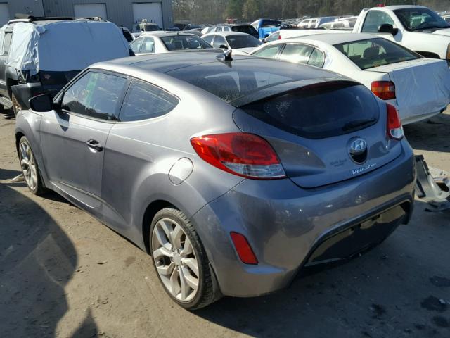 KMHTC6AD7CU028248 - 2012 HYUNDAI VELOSTER B GRAY photo 3