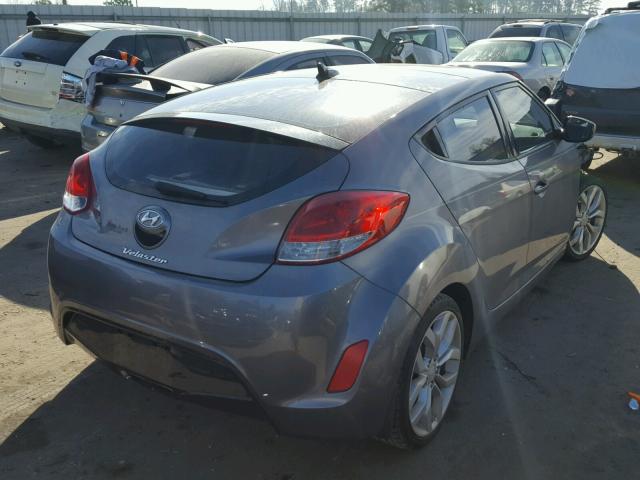 KMHTC6AD7CU028248 - 2012 HYUNDAI VELOSTER B GRAY photo 4