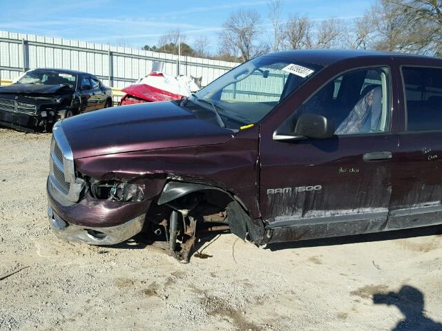 1D7HU18N95S290060 - 2005 DODGE RAM 1500 S BURGUNDY photo 9