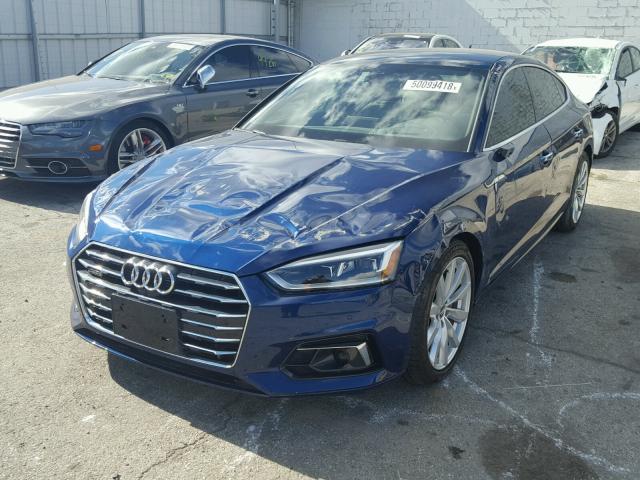 WAUCNDF50JA010433 - 2018 AUDI A5 PRESTIG BLUE photo 2