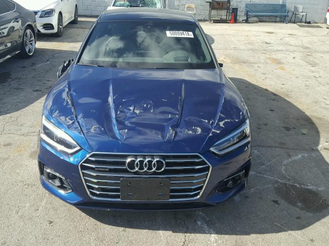 WAUCNDF50JA010433 - 2018 AUDI A5 PRESTIG BLUE photo 9