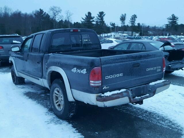 1D7HG48N04S654454 - 2004 DODGE DAKOTA QUA BLACK photo 3