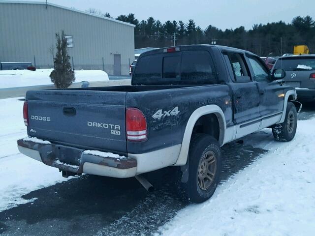 1D7HG48N04S654454 - 2004 DODGE DAKOTA QUA BLACK photo 4