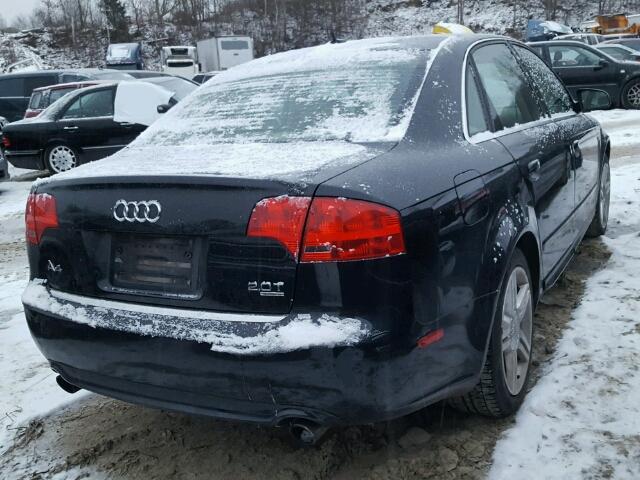 WAUDF78E48A044322 - 2008 AUDI A4 2.0T QU BLACK photo 4