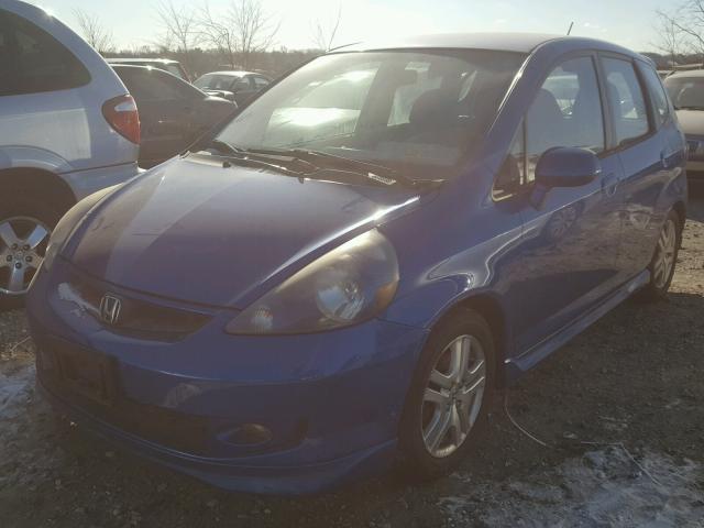 JHMGD386X8S004830 - 2008 HONDA FIT SPORT BLUE photo 2