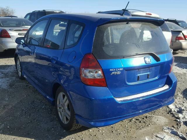 JHMGD386X8S004830 - 2008 HONDA FIT SPORT BLUE photo 3