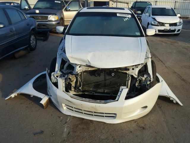 5KBCP36899B002918 - 2009 HONDA ACCORD EXL WHITE photo 9