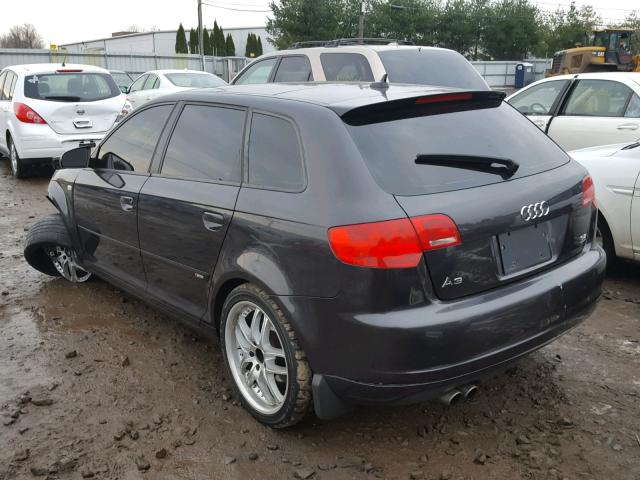 WAUKD78P67A023128 - 2007 AUDI A3 S-LINE CHARCOAL photo 3