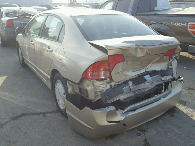 1HGFA16587L105184 - 2007 HONDA CIVIC LX GOLD photo 3