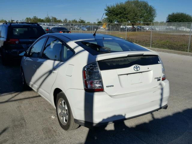 JTDKB20U897836709 - 2009 TOYOTA PRIUS WHITE photo 3