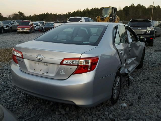 4T4BF1FK0DR283019 - 2013 TOYOTA CAMRY L SILVER photo 4