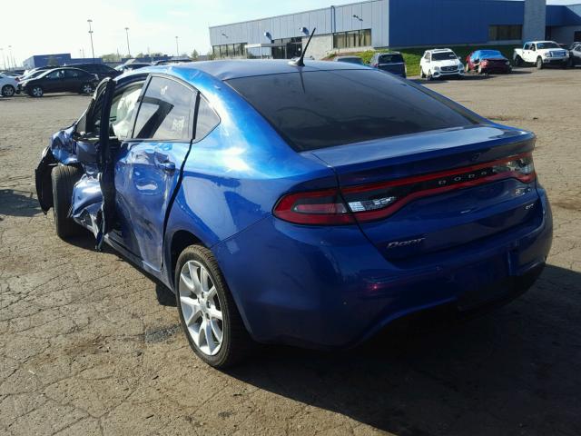 1C3CDFBA7DD185872 - 2013 DODGE DART SXT BLUE photo 3