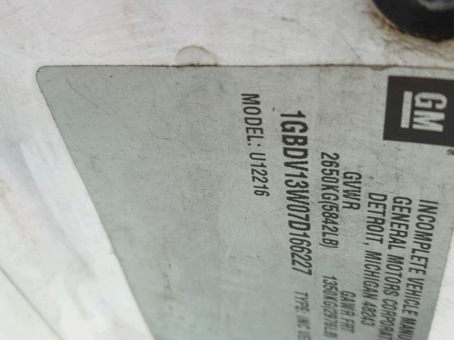 1GBDV13W07D166227 - 2007 CHEVROLET UPLANDER I Ağ foto 10