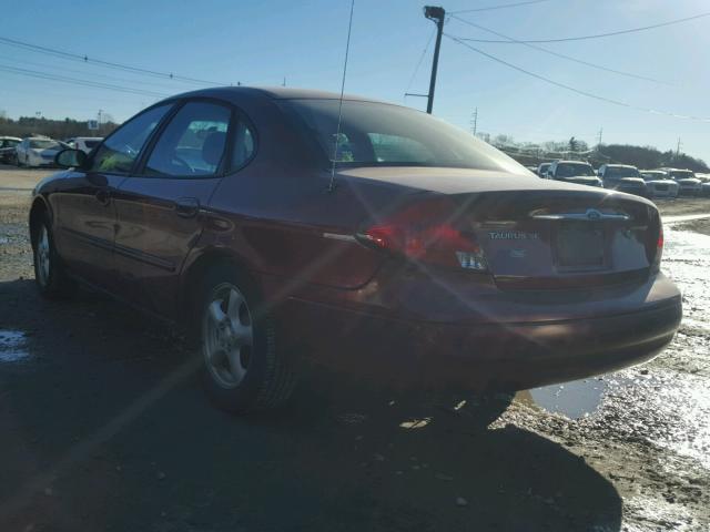 1FAFP53223A185804 - 2003 FORD TAURUS SE MAROON photo 3