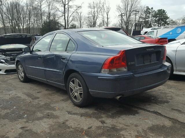 YV1RS592872626455 - 2007 VOLVO S60 2.5T BLUE photo 3