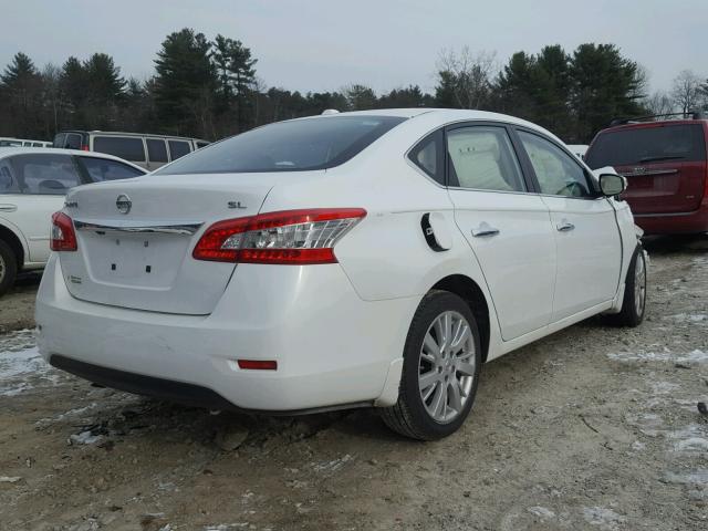 3N1AB7AP1FY294206 - 2015 NISSAN SENTRA S WHITE photo 4