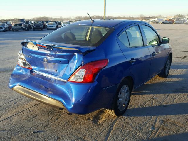 3N1CN7AP5HL861825 - 2017 NISSAN VERSA S BLUE photo 4