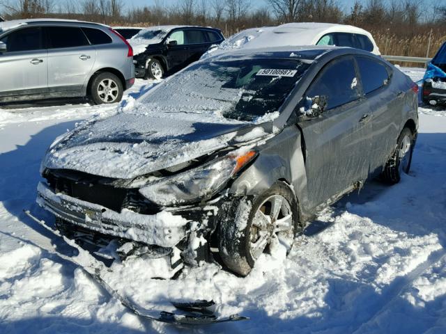 5NPDH4AE7DH353694 - 2013 HYUNDAI ELANTRA GL GRAY photo 2