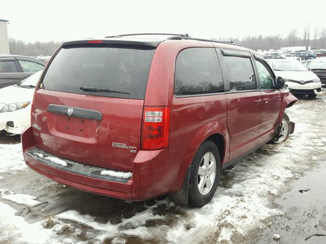 2D4RN3D17AR419163 - 2010 DODGE GRAND CARA MAROON photo 4