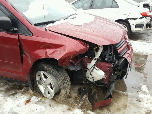 2D4RN3D17AR419163 - 2010 DODGE GRAND CARA MAROON photo 9