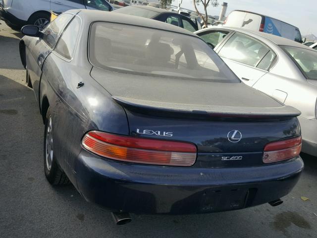 JT8UZ30C9S0042686 - 1995 LEXUS SC 400 BLUE photo 3