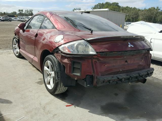 4A3AK24F27E014212 - 2007 MITSUBISHI ECLIPSE GS BURGUNDY photo 3