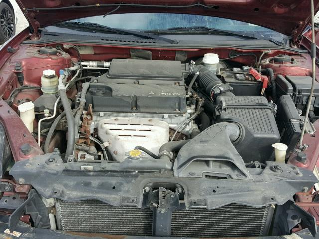 4A3AK24F27E014212 - 2007 MITSUBISHI ECLIPSE GS BURGUNDY photo 7