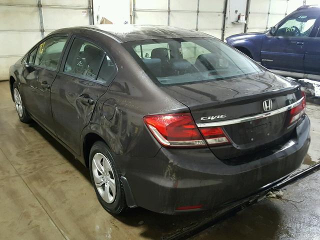 2HGFB2F5XDH586082 - 2013 HONDA CIVIC LX GRAY photo 3