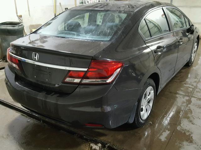 2HGFB2F5XDH586082 - 2013 HONDA CIVIC LX GRAY photo 4