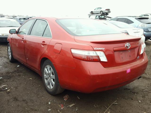 4T1BB46KX8U032604 - 2008 TOYOTA CAMRY HYBR RED photo 3