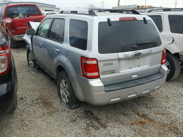 1FMCU9E79BKB61199 - 2011 FORD ESCAPE LIM SILVER photo 3