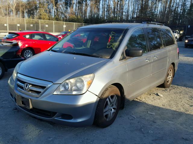 5FNRL38485B079675 - 2005 HONDA ODYSSEY EX BLUE photo 2