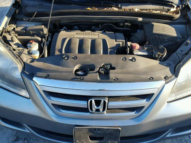 5FNRL38485B079675 - 2005 HONDA ODYSSEY EX BLUE photo 7