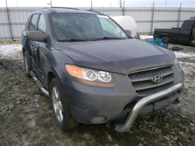 5NMSH73EX7H055552 - 2007 HYUNDAI SANTA FE S BLUE photo 1