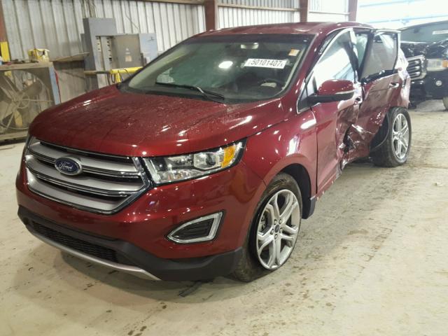 2FMPK3K98HBB57867 - 2017 FORD EDGE TITAN RED photo 2