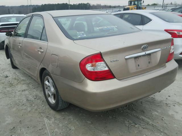 4T1BE32K22U072853 - 2002 TOYOTA CAMRY LE GOLD photo 3