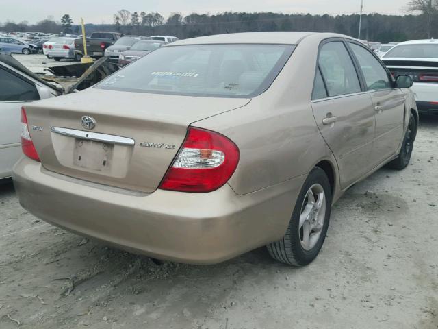 4T1BE32K22U072853 - 2002 TOYOTA CAMRY LE GOLD photo 4