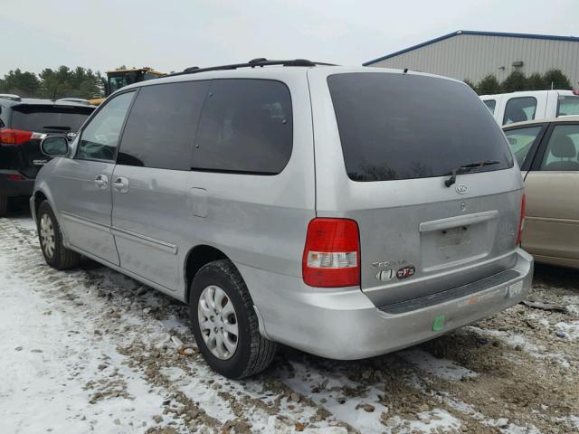 KNDUP132256734451 - 2005 KIA SEDONA EX SILVER photo 3