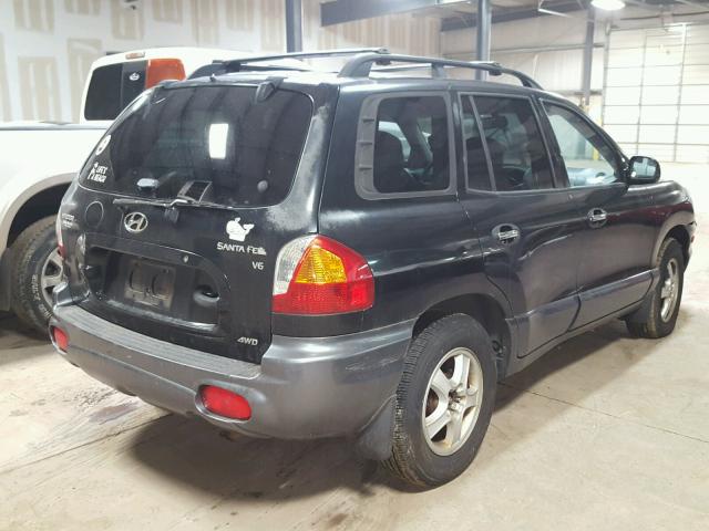 KM8SC73D62U331695 - 2002 HYUNDAI SANTA FE G BLACK photo 4