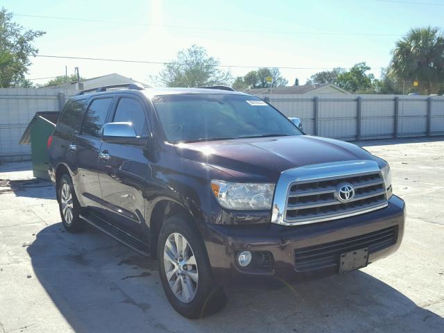 5TDKY5G16FS058813 - 2015 TOYOTA SEQUOIA LI BURGUNDY photo 1