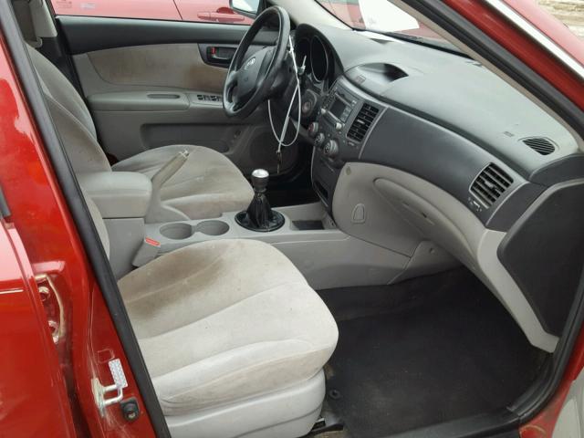 KNAGE228495352994 - 2009 KIA OPTIMA LX RED photo 5