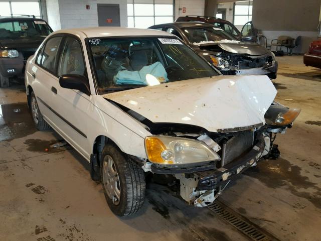 1HGES16221L053119 - 2001 HONDA CIVIC DX WHITE photo 1