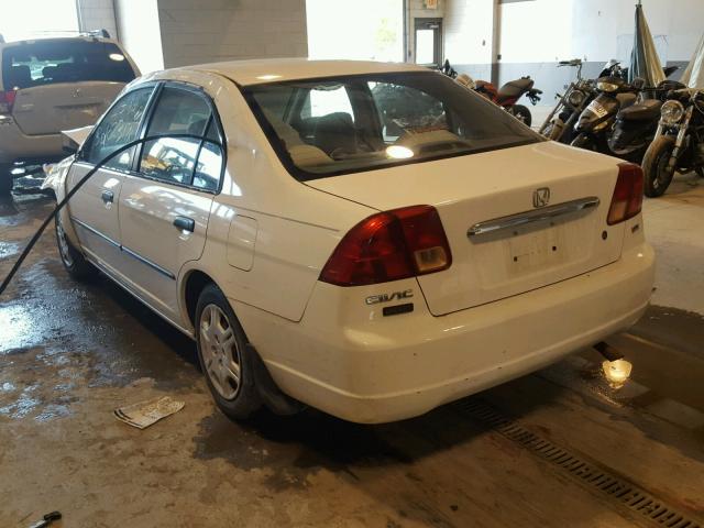 1HGES16221L053119 - 2001 HONDA CIVIC DX WHITE photo 3