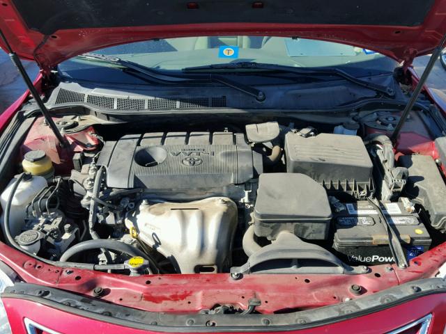 4T1BF3EK1BU702550 - 2011 TOYOTA CAMRY BASE RED photo 7