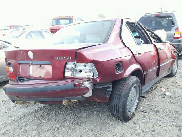 WBACB4328RFL16541 - 1994 BMW 325 I AUTO MAROON photo 4