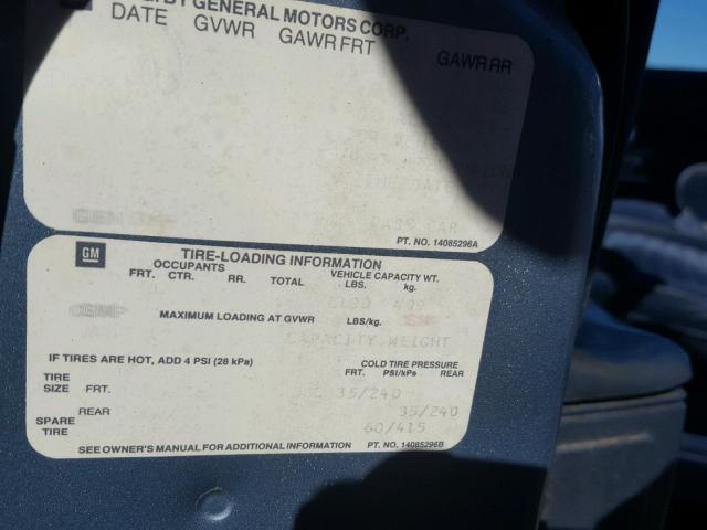 1G1BU51H4HX195448 - 1987 CHEVROLET CAPRICE CL 蓝色 照片 10