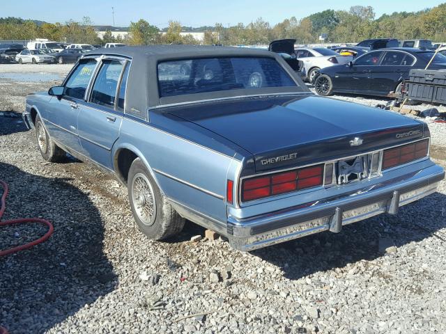 1G1BU51H4HX195448 - 1987 CHEVROLET CAPRICE CL BLUE photo 3