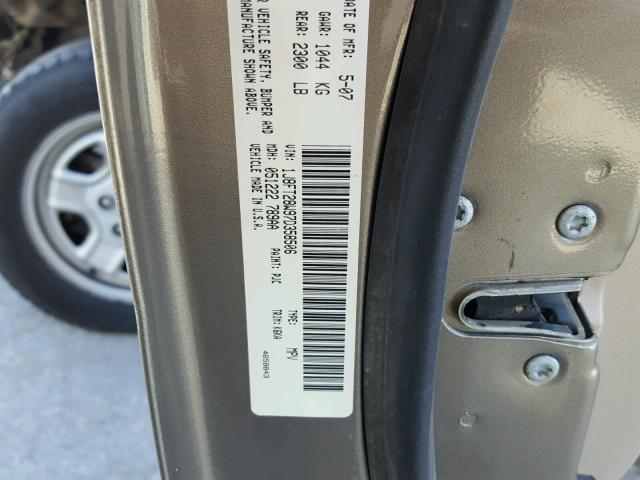 1J8FT28W97D358506 - 2007 JEEP PATRIOT SP GRAY photo 10