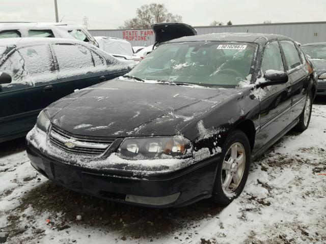 2G1WH55K959318408 - 2005 CHEVROLET IMPALA LS BLACK photo 2